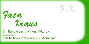 fata kraus business card